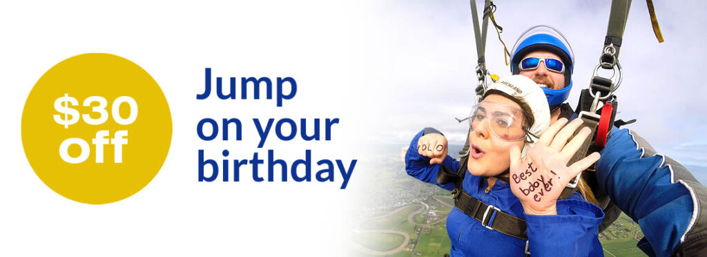 Skydive Jump on your birthday