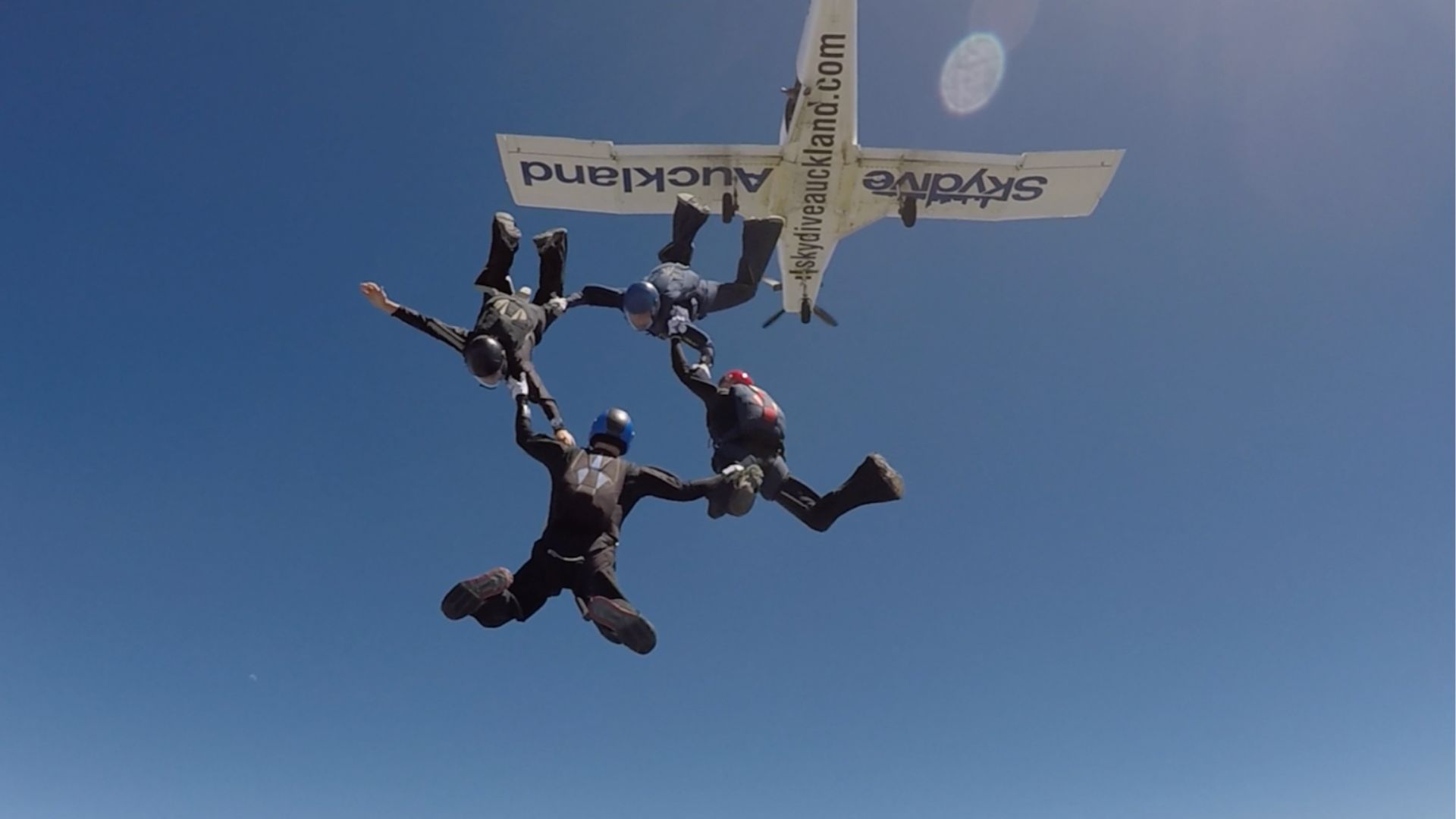 4 way formation at Skydive Auckland